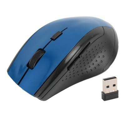 Vikye Kabellose Maus, Optische 2,4-G-Kompaktmaus mit USB-Empfänger, Kabellose Batteriebetriebene Computermaus für Laptop-Computer, Desktop-PC (Blue) von Vikye