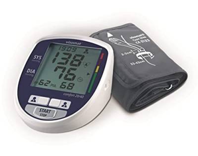 visomat 24046 comfort 20/40 - Blutdruckmessgerät Oberarm zur sanften Messung des Blutdruck schon während des Aufpumpens, 1 Stück (1er Pack) von Visomat