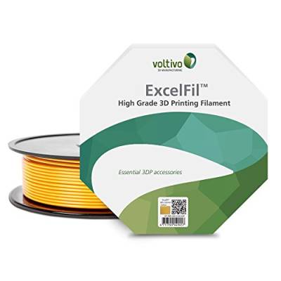 Voltivo Kompatibles ExcelFil 3D-Druck-Filament, ABS, 2,85 mm, goldfarben von Voltivo