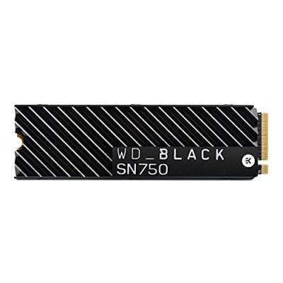 WD Black SN750 NVMe SSD mit Heatsink interne SSD 2 TB (Gaming SSD, 3400 MB/s Lesegeschwindigkeit, mit Kühlkörper, NVMe SSD-Performance, WD Black SSD Dashboard) schwarz von WD_BLACK