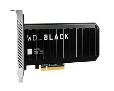 WD_BLACK AN1500 NVMe SSD Add-In-Karte 2 TB, Lesegeschwindigkeit von bis zu 6.500 MB/s und Schreibgeschwindigkeit von bis zu 4.100 MB/s, Bootfähige RAID-Lösung, RGB-Beleuchtung von WD_BLACK