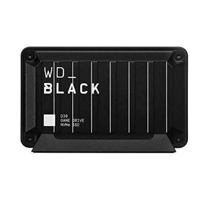 WD_BLACK D30 Game Drive SSD 2 TB (Übertragung mit 900 MB/s, USB Typ-C zu Typ-A Kabel) kompatibel mit PlayStation 5 und Xbox Series X|S, Schwarz von WD_BLACK