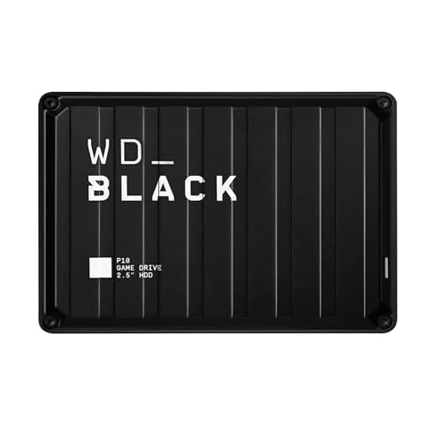WD_BLACK P10 Game Drive 4 TB externe Festplatte (mobile und robuste High-Perfomance-Festplatte, für Konsole und PC, bis zu 125 Spiele speichern) Schwarz von WD_BLACK