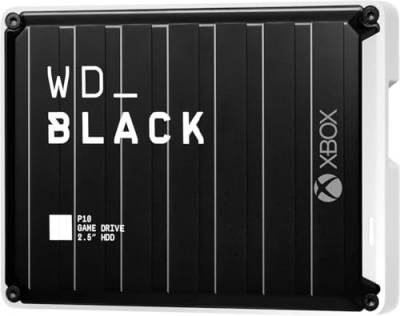 WD_BLACK P10 Game Drive Mechanische Festplatte for Xbox 5 TB (1 Monat Xbox Game Pass Ultimate, Übertragungsgeschwindigkeiten bis 130 MB/s, für Xbox) Schwarz mit weißem Rand von WD_BLACK