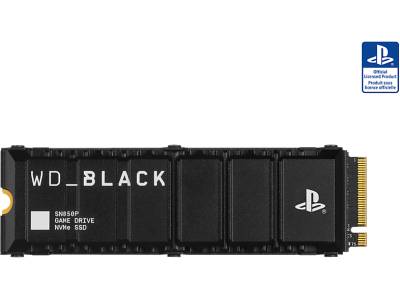 WD_BLACK SN850P NVMe™ mit Heatsink für PS5 Konsolen™, 4 TB, Gaming SSD, Schwarz von WD