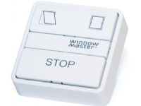 WINDOWMASTER Komforttryk WSK 103 model FUGA med ÅBN/LUK/STOP-funktion til vindue, røglem eller lyskuppel. Mål (BxHxD) 50x50x17 mm. von WINDOWMASTER