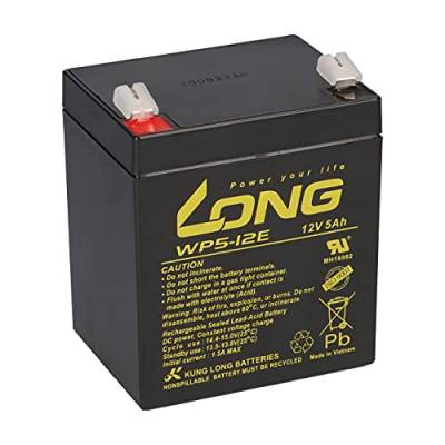 Kung Long Blei Akku 12V 5Ah zyklenfest WP5-12E kompatibel MP5-12C, 12V 4,5Ah, 12V 5,4Ah von WSB