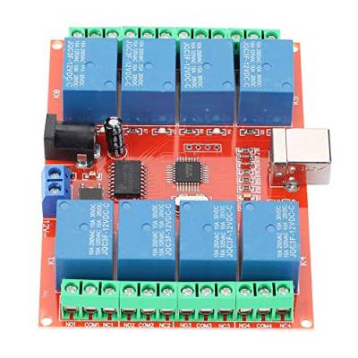 Walfront 8 Kanal USB Relais DC 12V Computer USB Steuerschalter Relais Modul USB Switch Controller mit Importiertem Hochleistungs USB Steuerchip von Walfront