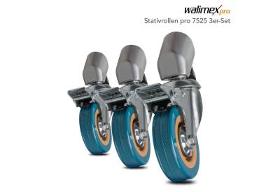 Walimex Pro Stativrollen 7525 3er-Set 75mm Lampenstativ von Walimex Pro