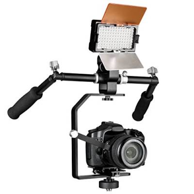 Walimex DSLR Kamera Video Set (LED Flächenleuchte, Video Rig) von Walimex