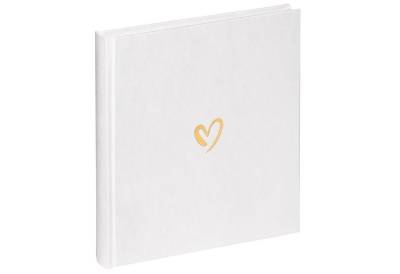 Walther Design Fotoalbum Emotion Classicalbum, buchgebundenes Album, Leineneinband mit einer goldenen Herzprägung von Walther Design