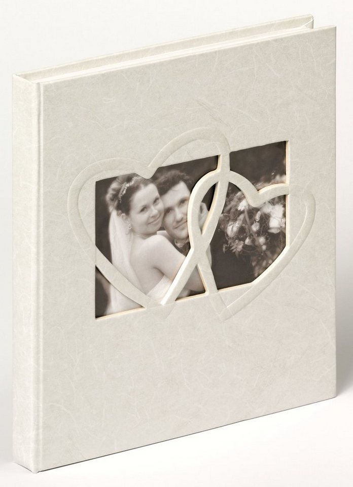 Walther Design Fotoalbum Hochzeitsalbum und Gästebuch Sweet Heart, buchgebunden, hochwertiger Einband, Blindprägung, Ausstanzung von Walther Design