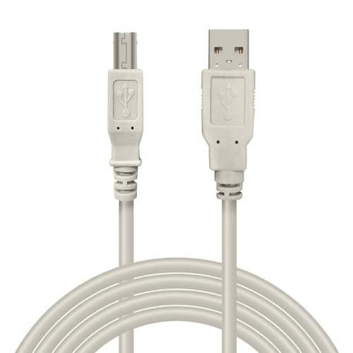 Waytex 11230 USB-Kabel; USB 2.0; Stecker A/Stecker B männlich, 3 m, Beige von Waytex