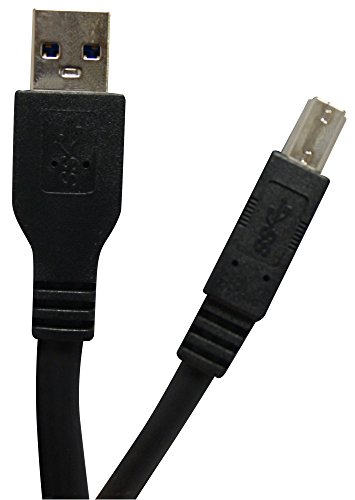 Waytex 11602 USB 3.0-Kabel, Stecker A/Stecker B, männlich, 2 m, Schwarz von Waytex