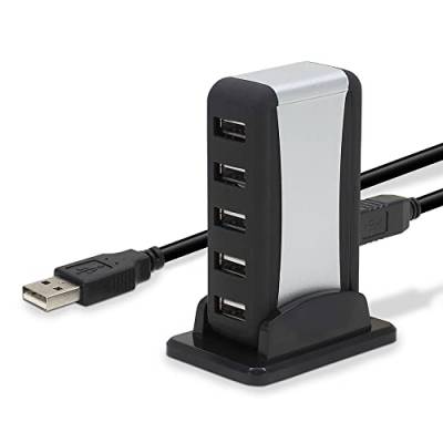 Waytex 12342 USB 2.0 Hub (7-Port) schwarz von Waytex