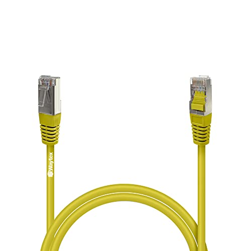 Waytex 3206 Netzwerk-Patchkabel RJ45 geschirmt FTP Cat 5e 1 m gelb von Waytex