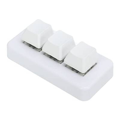 Weikeya Mini-3-Tasten-Tastatur, USB-LED-ABS, wiederholbare Einstellung, einfach zu bedienende Mini-3-Tasten-Tastatur, tragbar für Spiele von Weikeya