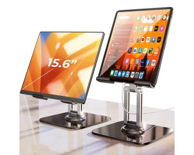 Welikera Handy-/Tablet-Ständer aus Metall,Faltbar,Drehbar,Verstellbar Handy-Halterung von Welikera