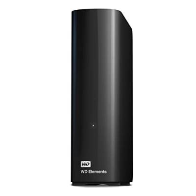 WD Elements Desktop-Speicher 4 TB (Desktop-Speicher USB 3.0-kompatibel, Zusatzspeicher für Fotos, Musik, Videos und alle anderen Dateien, stoßfest), Mechanische Festplatte, Schwarz von Western Digital