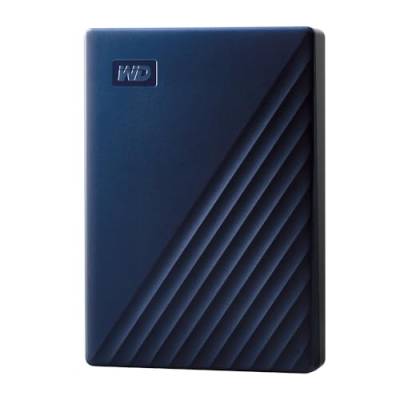 WD My Passport for Mac externe Festplatte 4 TB (mobiler Speicher, USB-C-fähig, herunterladbare Software, Passwortschutz, Mac kompatibel, einfach einzusetzen) mitternachtsblau von Western Digital