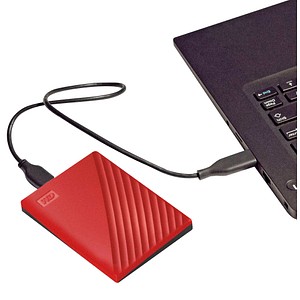Western Digital My Passport 4 TB externe HDD-Festplatte rot, schwarz von Western Digital