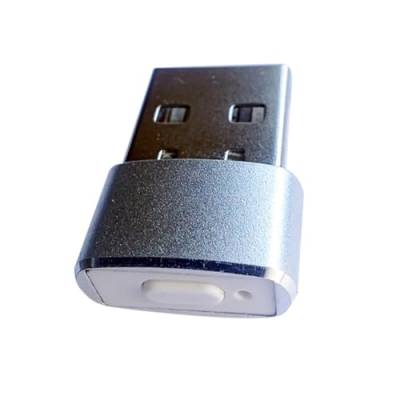Widybord Mini-Maus-Jiggler, EIN/Aus-Taste, USB-Maus-Bewegungssimulator für das Büro, Automatischer, Nicht Erkennbarer Maus-Jiggler, Silberfarben, Langlebig, Einfache Installation von Widybord