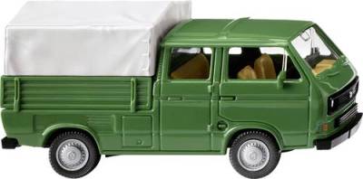 Wiking 0293 09 H0 PKW Modell Volkswagen T3 Doppelkabine - grasgrün von Wiking