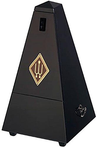 Wittner Metronom 816 Holzgehäuse mit Glocke Taktell Pyramidenform schwarz hochglanz von Wittner