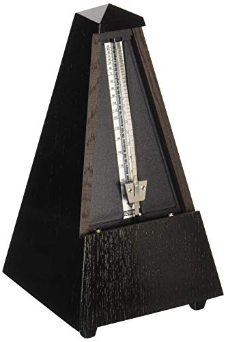Wittner Metronom 819 Holzgehäuse mit Glocke Taktell Pyramidenform Eiche schwarz matt von Wittner