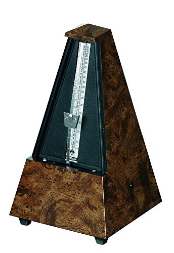 Wittner Metronom 845001 Kunststoffgehäuse ohne Glocke Taktell Pyramidenform Wurzelholz von Wittner