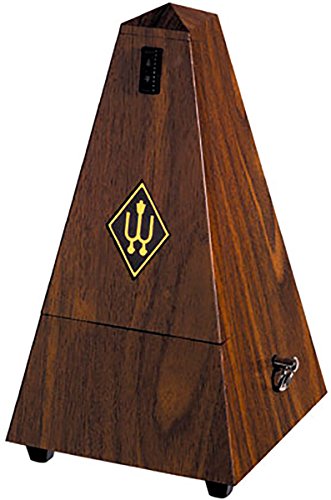 Wittner Metronom 855131 Kunststoffgehäuse mit Glocke Taktell Pyramidenform Nußbaum-Maserung von Wittner