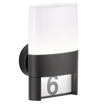 LED Wandleuchte, IP54, Metall, schwarz, H 28cm von Wofi
