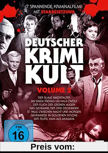 Deutscher Krimi-Kult, Vol. 2 / Sieben spannende Kriminalfilme mit Starbesetzung (Pidax Film Klassiker) [7 DVDs] von Wolfgang Schleif