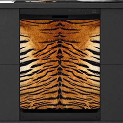 Tiger Leopard Geschirrspüler Magnetische Abdeckung Küche Dekor Tierdruck Front Geschirrspüler Kühlschrank Magnetische Abdeckung Aufkleber Gerät Dekorative Abdeckung 23 x 26 Zoll von WowPrint