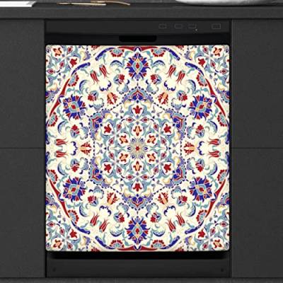 Vintage Mandala Geschirrspüler Magnetische Abdeckung Küche Dekor Floral Mandala Front Geschirrspüler Kühlschrank Magnetische Abdeckung Aufkleber Gerät Dekorative Abdeckung 23 x 26 Zoll von WowPrint