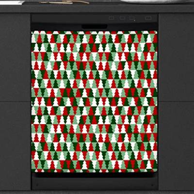 Weihnachtsbaum Geschirrspüler Magnetische Abdeckung Küche Dekor Weihnachten Front Geschirrspüler Kühlschrank Magnetische Abdeckung Aufkleber Gerät Dekorative Abdeckung 23 x 26 Zoll von WowPrint