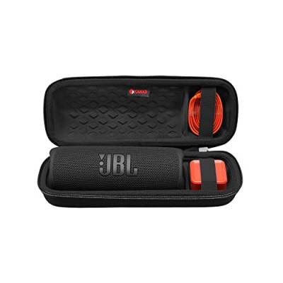 XANAD Hart Reise Tragen Tasche für JBL Flip 6 Flip 5 Flip Essential 2 Bluetooth Box Wasserdichter portabler Lautsprecher - Schutz Hülle (Black) von XANAD