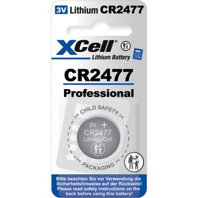 XCell Lithium-Knopfzelle CR2477 1er-Blister 3V/950mAh von XCell