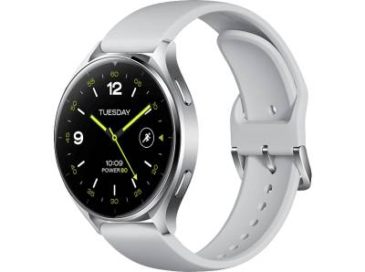 XIAOMI Watch 2 Smartwatch Aluminiumlegierung Thermoplastisches Polyurethan, 20 mm, Silver von XIAOMI