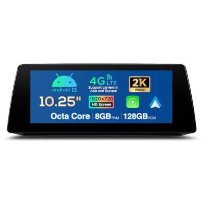 XTRONS 10,25 Zoll Android 12 Autoradio Octa Core 8GB 128GB Integrierter DSP/CarAutoPlay/Android Auto/4G LTE/WiFi für BMW 5er E60/E61/E62/E63 CCC System Unterstützung OBD DAB+ DVR TPMS von XTRONS