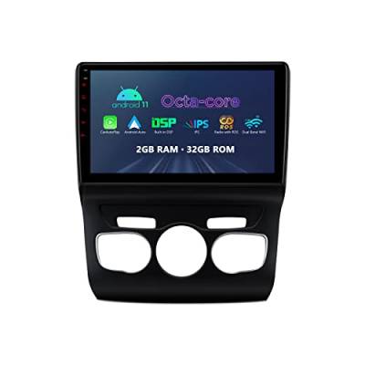 XTRONS 10.1 Zoll 1280 * 720 HD IPS Touchscreen Android 12 Autoradio Octa Core 2+32 Eingebautes CarAutoPlay/Android Auto/DSP Unterstützung WiFi/AHD-Kamera/GPS für Citroen C4 NUR Linkslenker von XTRONS
