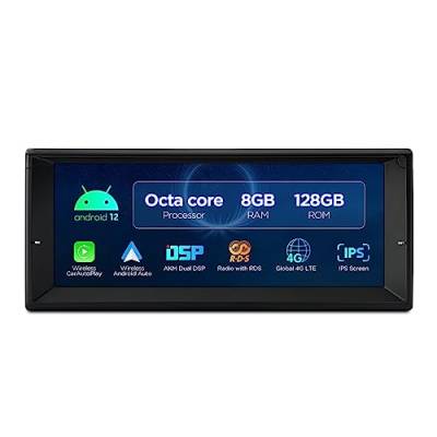 XTRONS 10.25 Zoll Android 12 Autoradio Octa Core 8+128 QLED 1920 * 720 IPS Bildschirm Eingebauter CarAutoPlay Android Auto 4G LTE ROHM DSP Optional OBD DVR DAB+ TPMS Für BMW E39 M5 7er E38 von XTRONS