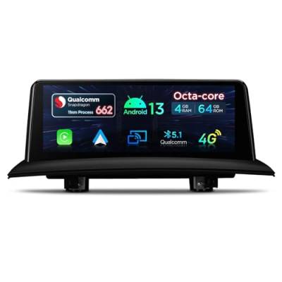 XTRONS 10.25 Zoll Android 13 Autoradio Qualcomm 662 Octa Core 4GB 64GB Multimedia Player Eingebautes Car Play Android Auto 4G Bluetooth WLAN GPS Optional OBD DAB TPMS Für BMW X3 E83 M-Ask System von XTRONS