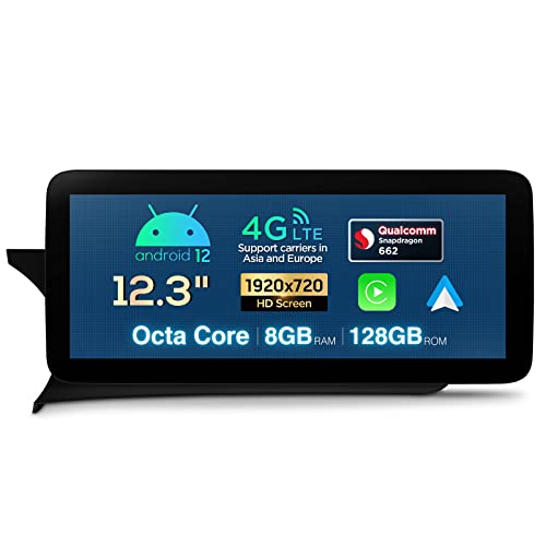 XTRONS 12.3'' Android 12 Autoradio Multimedia Player Qualcomm 662 Octa Core 8+128 Eingebaute 4G LTE Unterstützung Qualcomm Bluetooth 5.1 Für Mercedes Benz C-Klasse W204 NTG 4.5 Linkslenker-Fahrzeuge von XTRONS