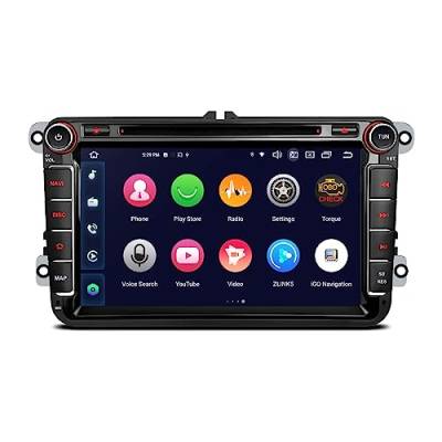 XTRONS 8 Zoll Android 12 Autoradio Octa Core 8+128 QLED 1280 * 720 IPS Bildschirm Eingebauter CarAutoPlay Android Auto 4G LTE ROHM DSP Optional OBD DVR DAB+ TPMS Für VW Skoda SEAT von XTRONS