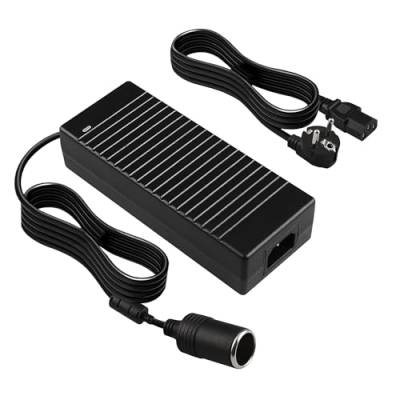 Xahpower KFZ Netzadapter, Spannungswandler 230V auf 12V, 12V 10A Netzteil Adapter für Auto-Staubsauger, Luftreiniger, Autokühlschrank, Auto-Massagekissen, Kompressoren(12V 10A) von Xahpower