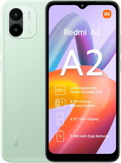 Redmi A2 (2GB+32GB) Smartphone light green von Xiaomi
