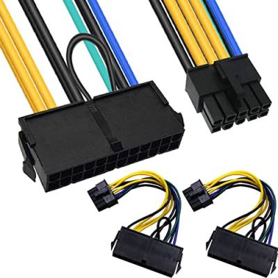 Xiatiaosann 24-pin auf 10-pin ATX Netzteil Hauptnetzteil Kabel für Lenovo für IBM, 2 Stück 24-pin Stecker zu 10-pin Stromkabel Adapter Kabel für Mainboard, 30 cm von Xiatiaosann