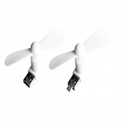 Ventilator XLayer Colour Line Mini Fan 2-in-1 Micro-USB & USB White von Xlayer