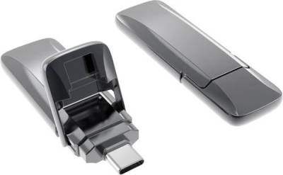 Xlyne 7612800 USB-Stick 128GB Grau 7612800 USB-C® USB 3.2 (Gen 2) von Xlyne